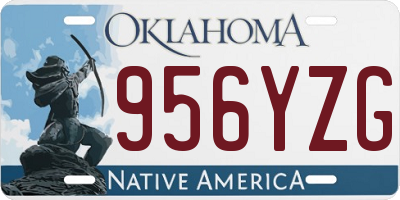 OK license plate 956YZG