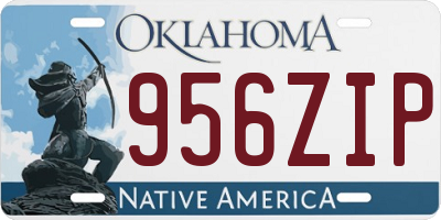 OK license plate 956ZIP