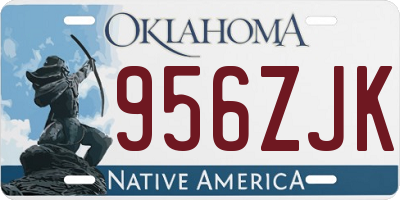 OK license plate 956ZJK