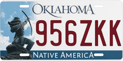 OK license plate 956ZKK