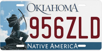 OK license plate 956ZLD