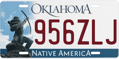 OK license plate 956ZLJ