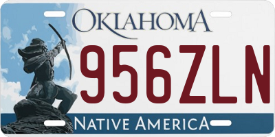 OK license plate 956ZLN