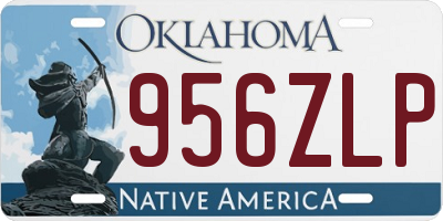 OK license plate 956ZLP