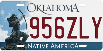 OK license plate 956ZLY