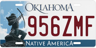 OK license plate 956ZMF