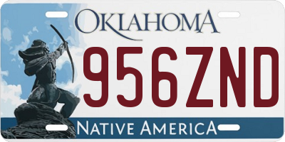 OK license plate 956ZND
