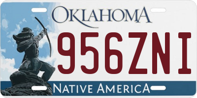 OK license plate 956ZNI