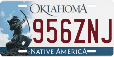 OK license plate 956ZNJ