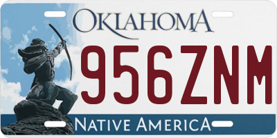 OK license plate 956ZNM