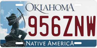 OK license plate 956ZNW