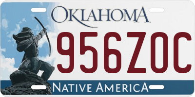 OK license plate 956ZOC