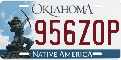 OK license plate 956ZOP