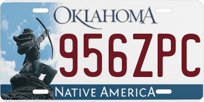 OK license plate 956ZPC