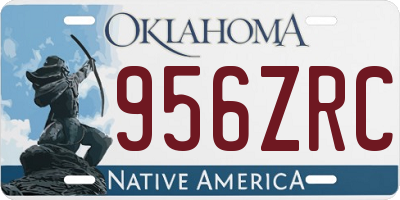 OK license plate 956ZRC