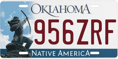 OK license plate 956ZRF