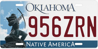 OK license plate 956ZRN