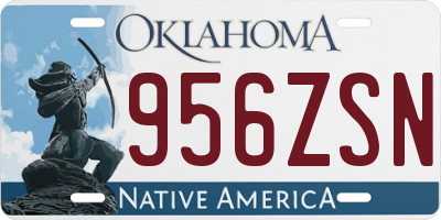 OK license plate 956ZSN
