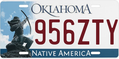 OK license plate 956ZTY
