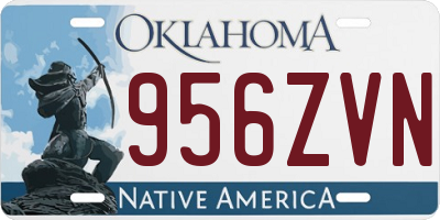 OK license plate 956ZVN