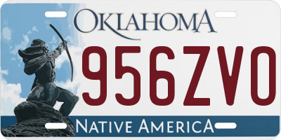 OK license plate 956ZVO