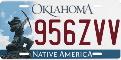 OK license plate 956ZVV