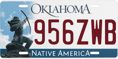OK license plate 956ZWB