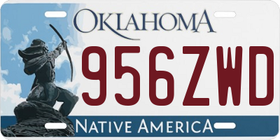 OK license plate 956ZWD