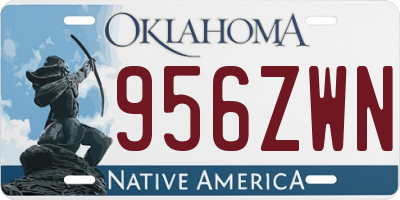 OK license plate 956ZWN