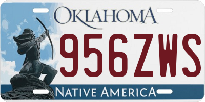 OK license plate 956ZWS