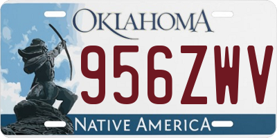 OK license plate 956ZWV