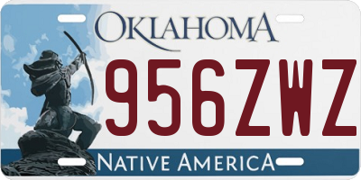 OK license plate 956ZWZ