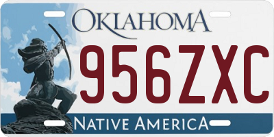 OK license plate 956ZXC