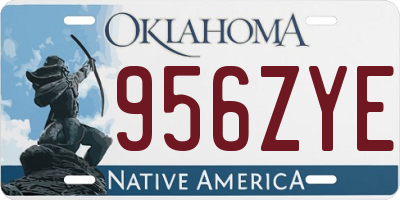 OK license plate 956ZYE