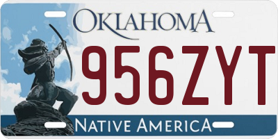 OK license plate 956ZYT