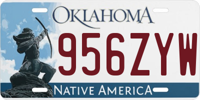 OK license plate 956ZYW