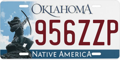 OK license plate 956ZZP