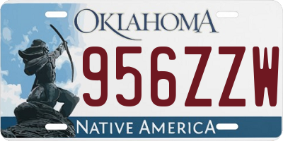 OK license plate 956ZZW