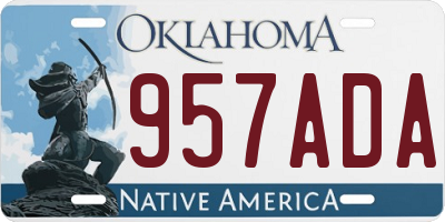 OK license plate 957ADA