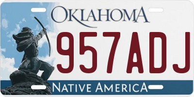 OK license plate 957ADJ