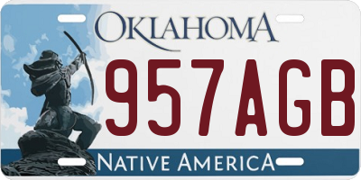 OK license plate 957AGB