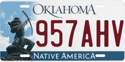 OK license plate 957AHV
