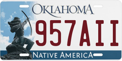 OK license plate 957AII