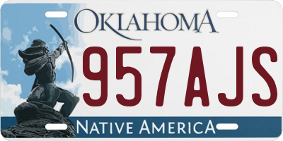 OK license plate 957AJS