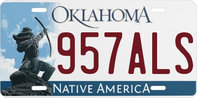 OK license plate 957ALS
