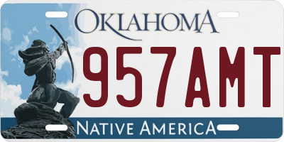 OK license plate 957AMT