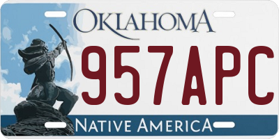 OK license plate 957APC