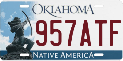 OK license plate 957ATF