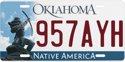 OK license plate 957AYH