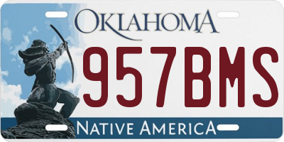 OK license plate 957BMS